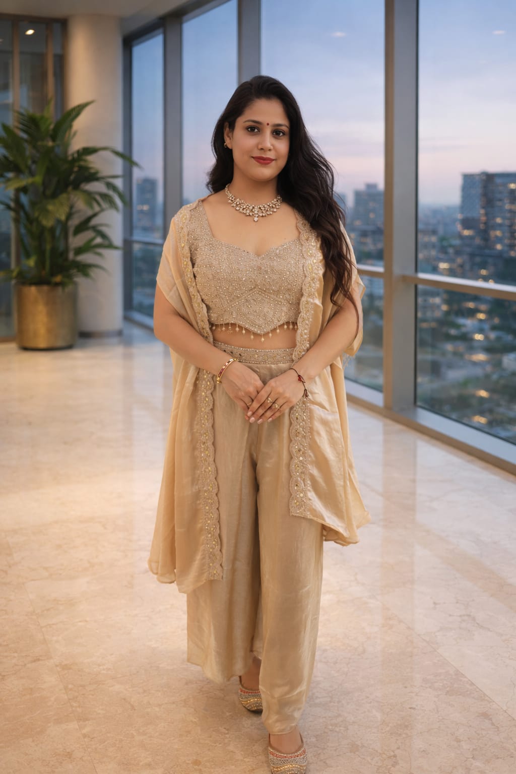 Golden Glow Indo-Western Set