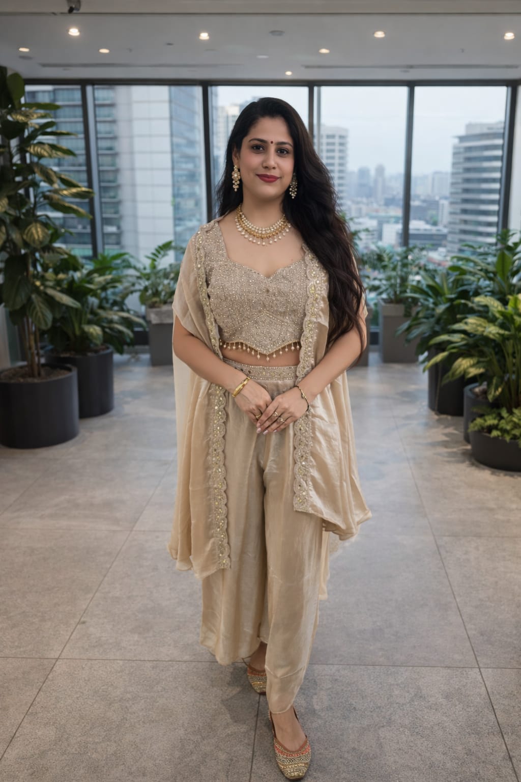 Golden Glow Indo-Western Set